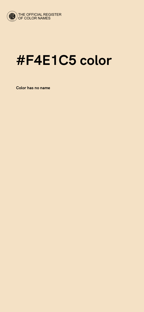 #F4E1C5 color image