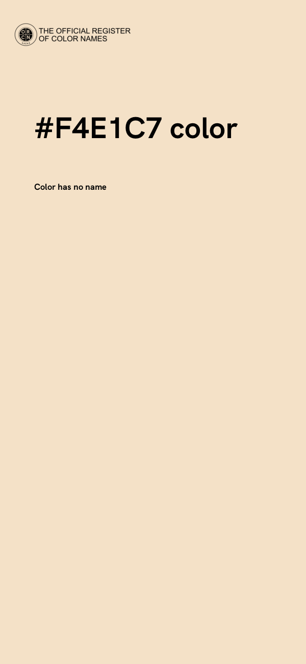 #F4E1C7 color image