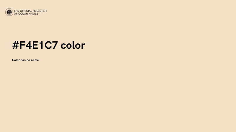 #F4E1C7 color image