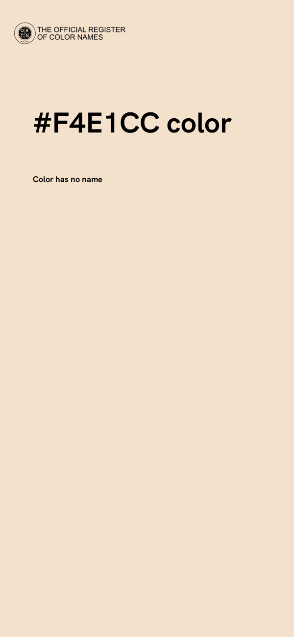 #F4E1CC color image