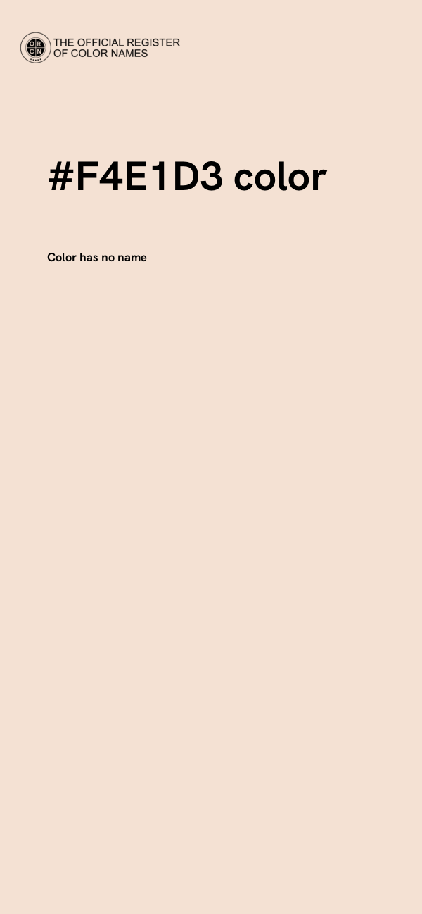 #F4E1D3 color image