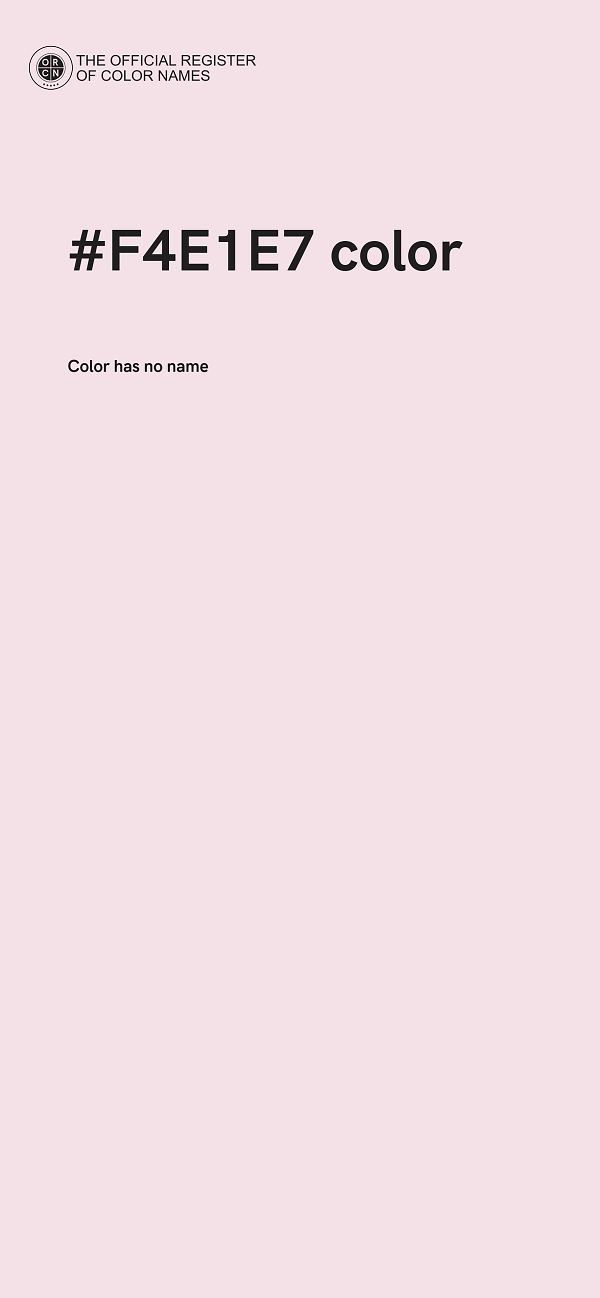 #F4E1E7 color image