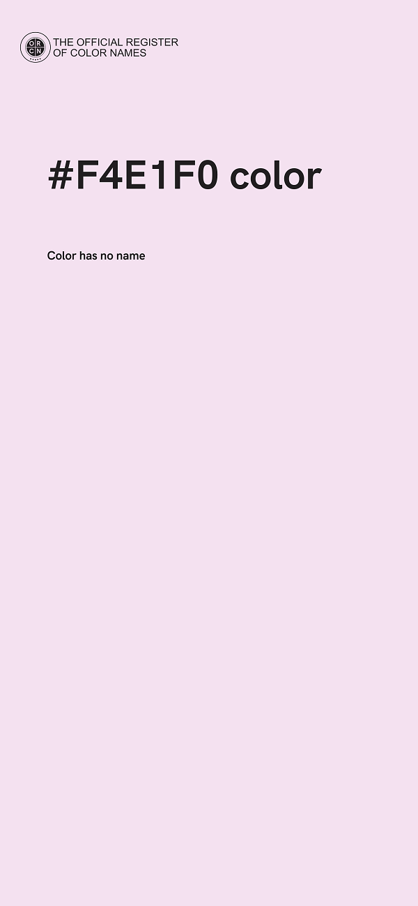 #F4E1F0 color image