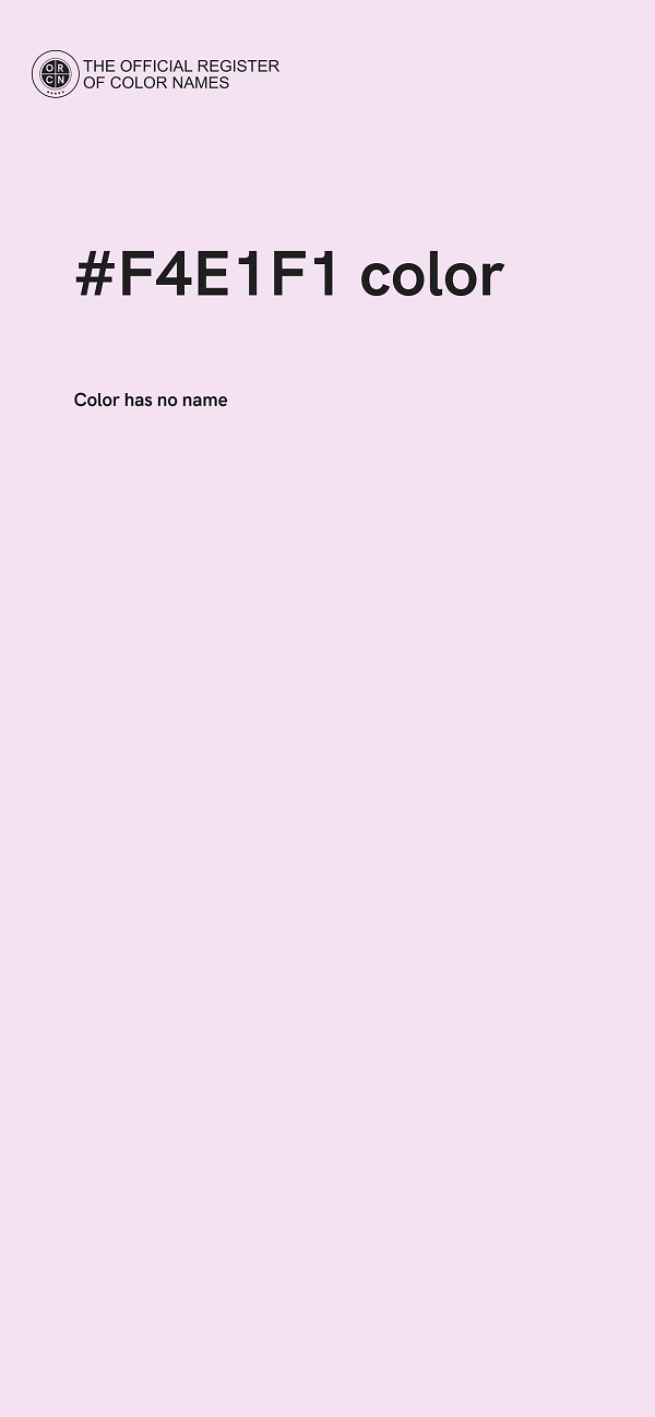 #F4E1F1 color image