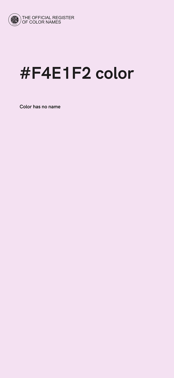 #F4E1F2 color image