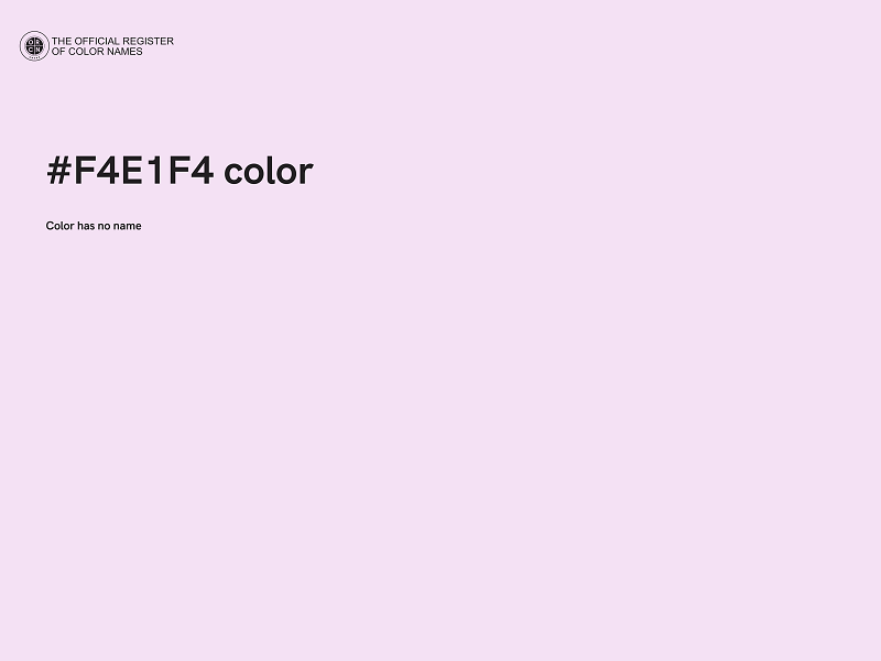 #F4E1F4 color image