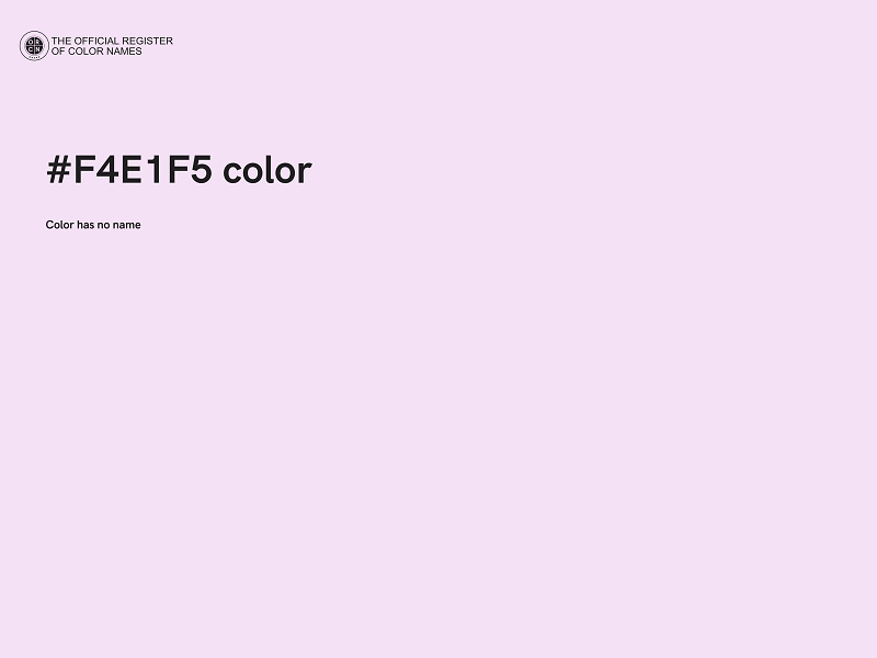 #F4E1F5 color image