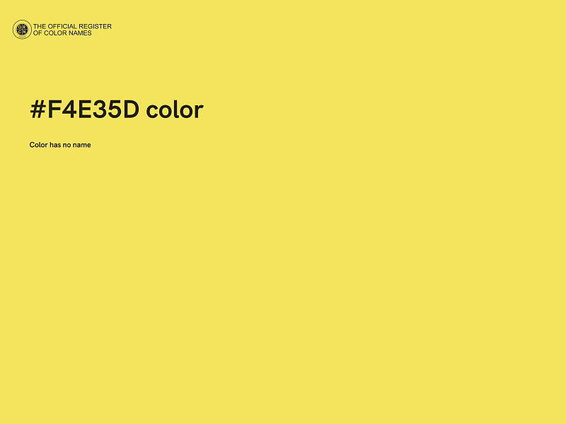 #F4E35D color image