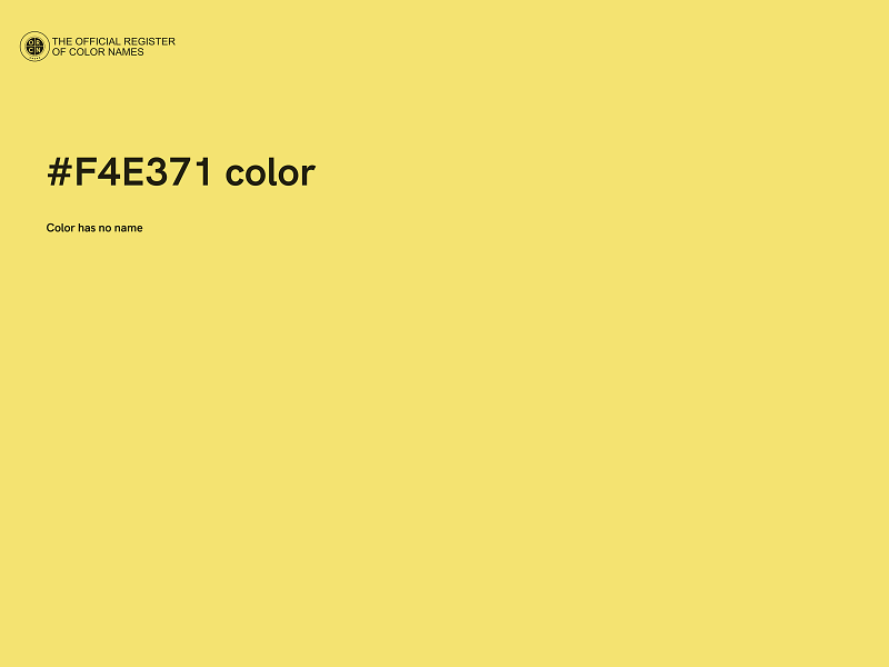 #F4E371 color image