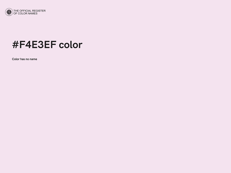 #F4E3EF color image