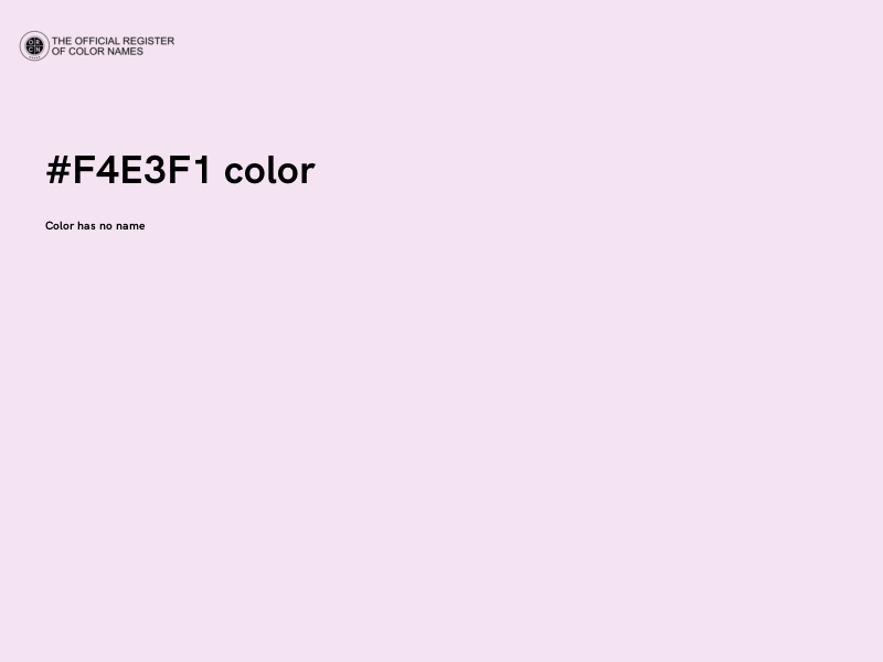 #F4E3F1 color image