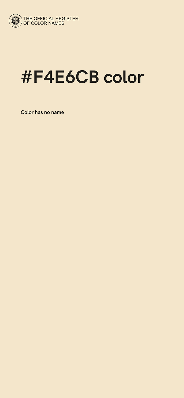 #F4E6CB color image