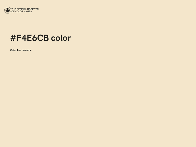 #F4E6CB color image