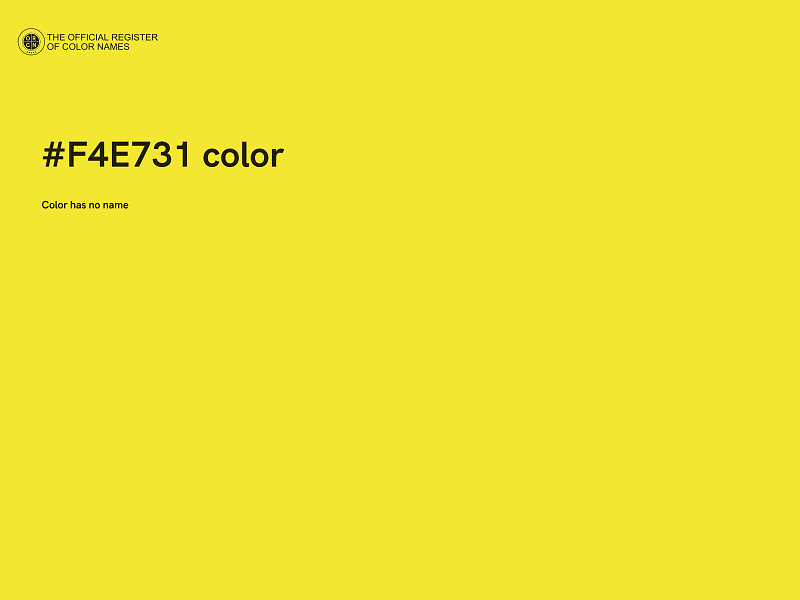 #F4E731 color image