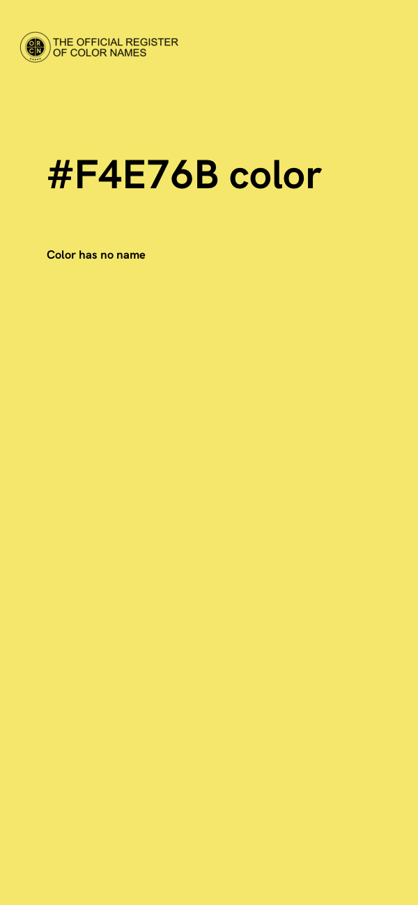 #F4E76B color image