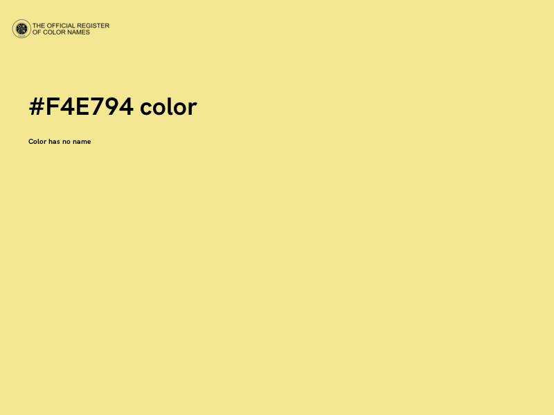 #F4E794 color image