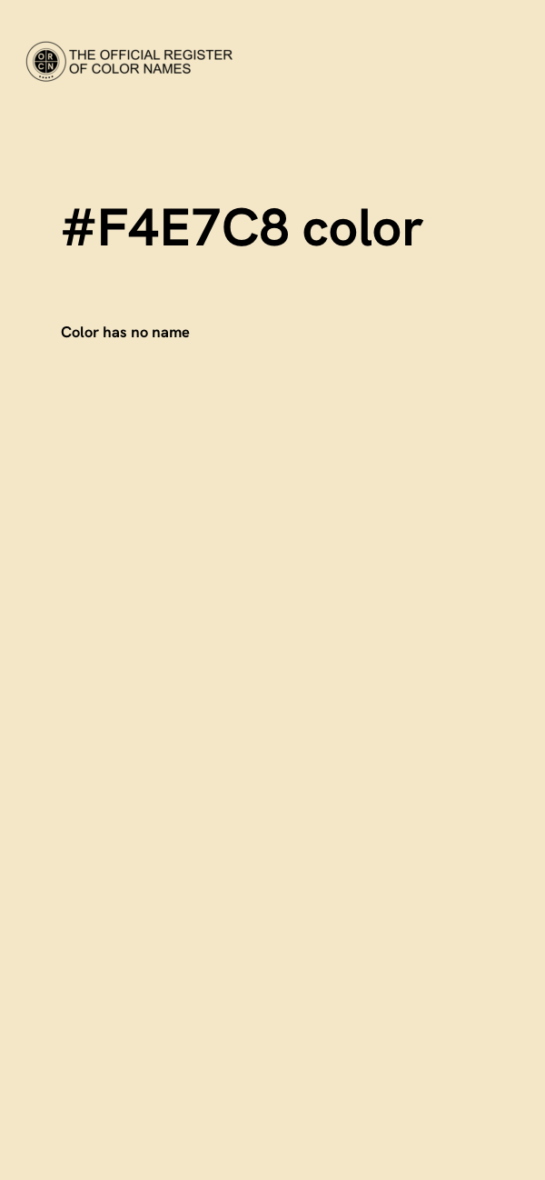 #F4E7C8 color image