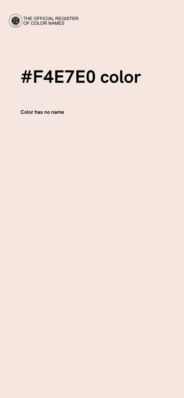#F4E7E0 color image
