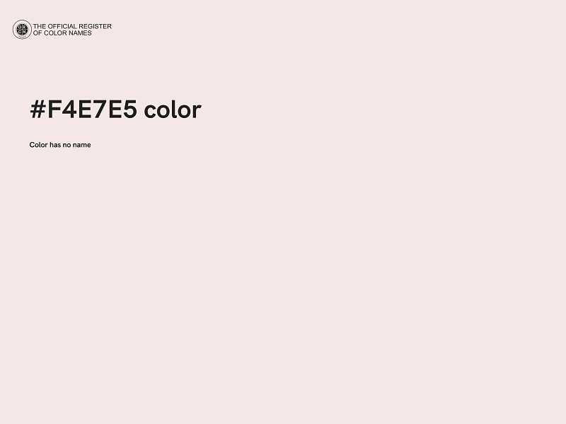 #F4E7E5 color image