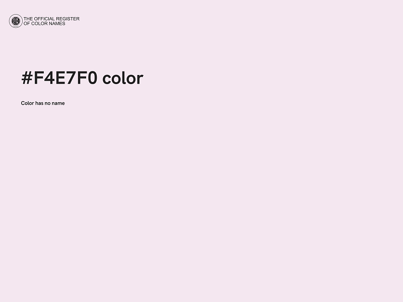#F4E7F0 color image