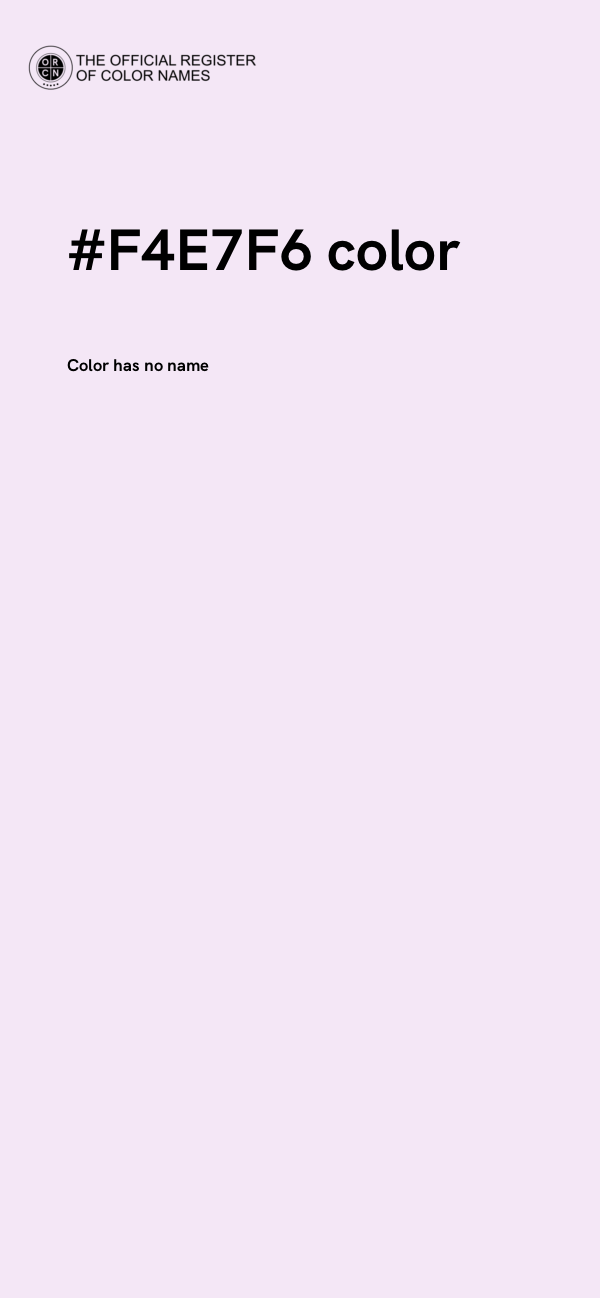 #F4E7F6 color image