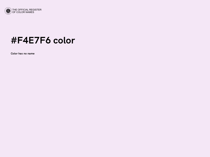 #F4E7F6 color image