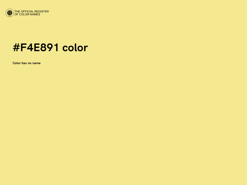 #F4E891 color image