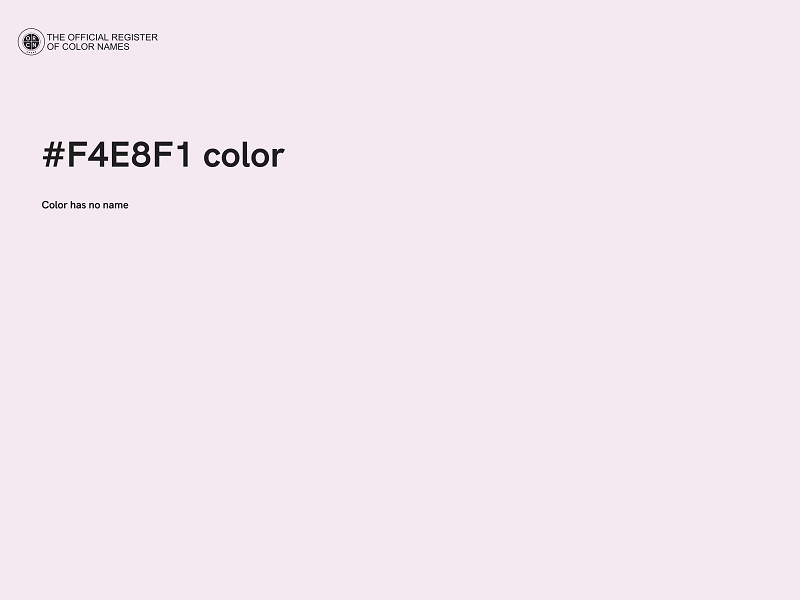 #F4E8F1 color image