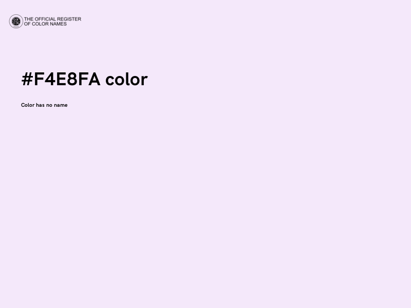 #F4E8FA color image