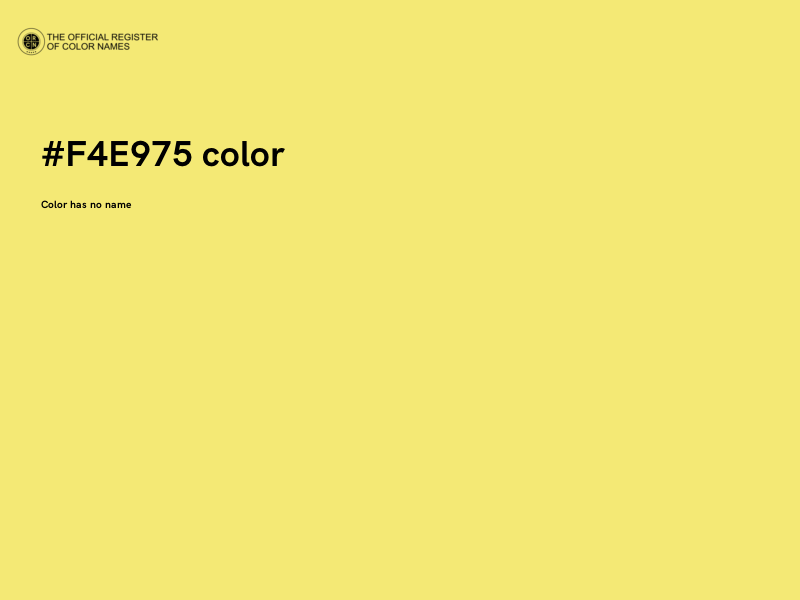 #F4E975 color image