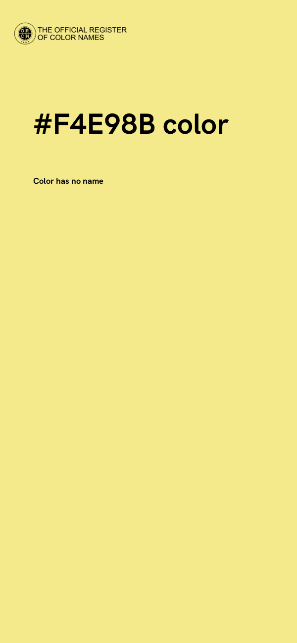 #F4E98B color image