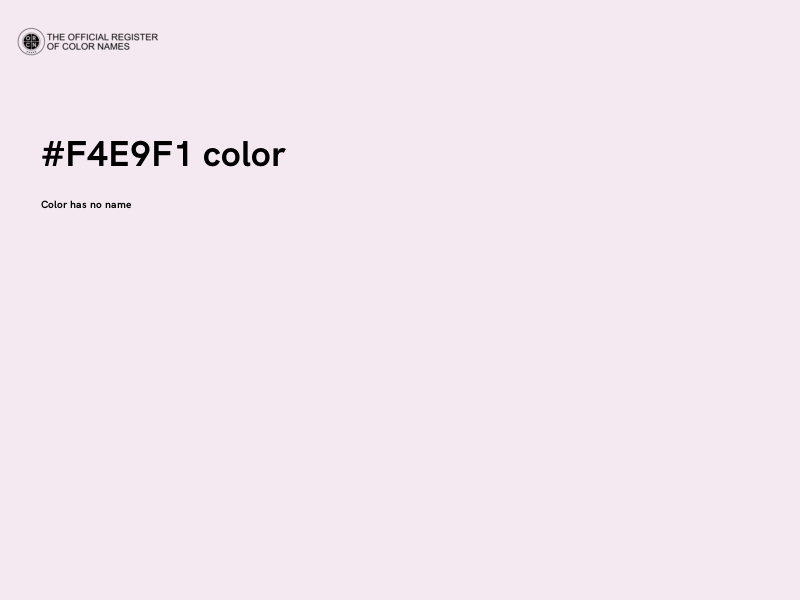 #F4E9F1 color image