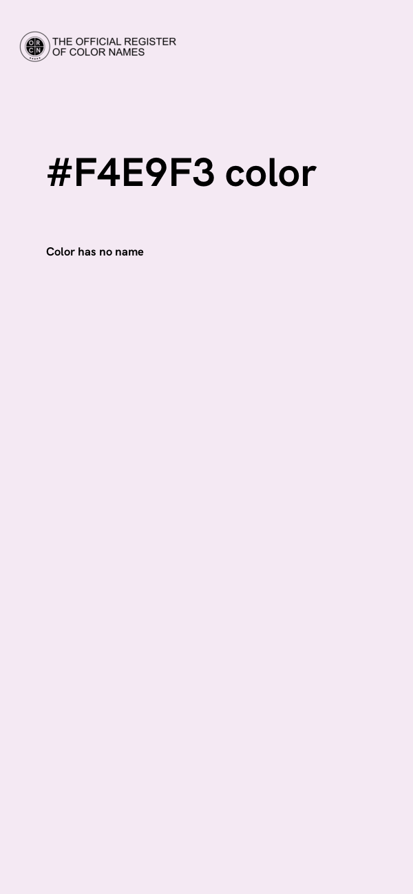 #F4E9F3 color image