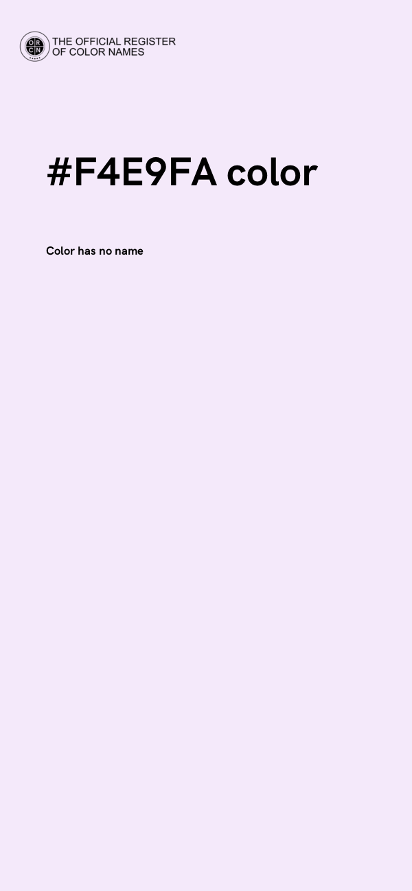 #F4E9FA color image