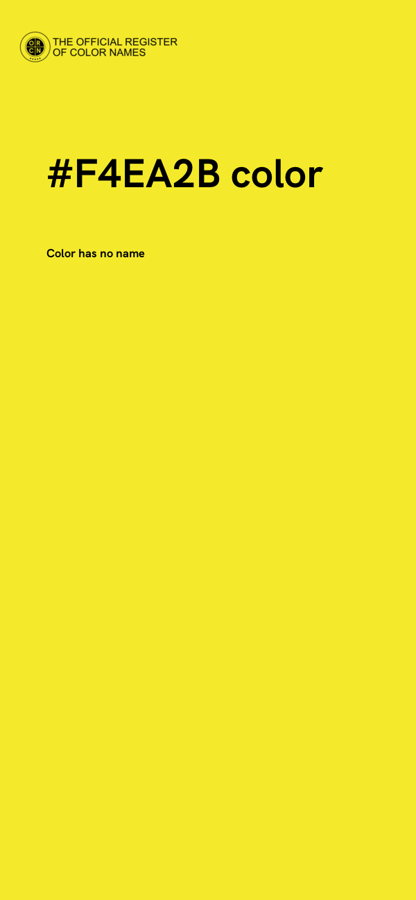 #F4EA2B color image