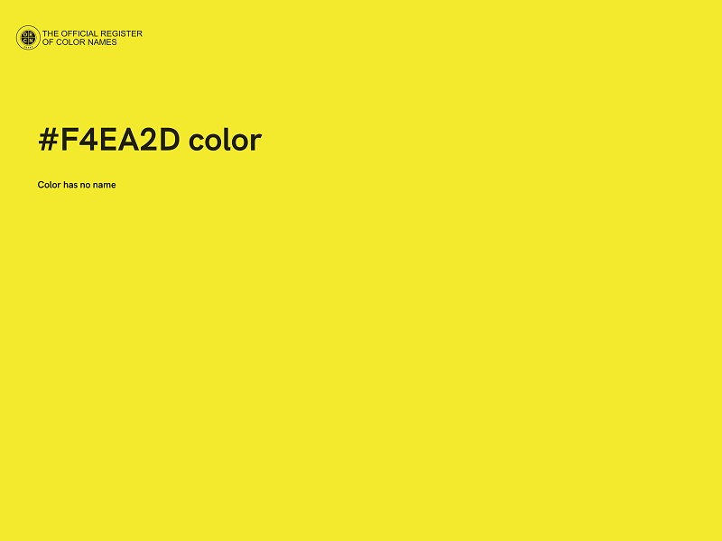 #F4EA2D color image