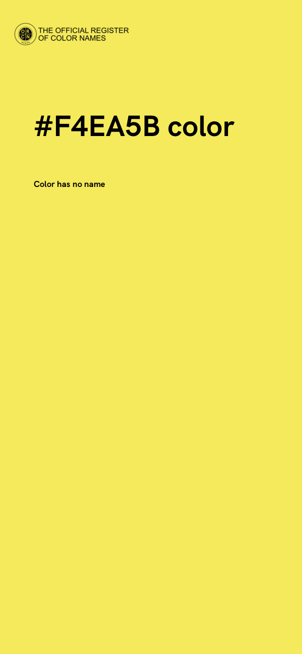 #F4EA5B color image