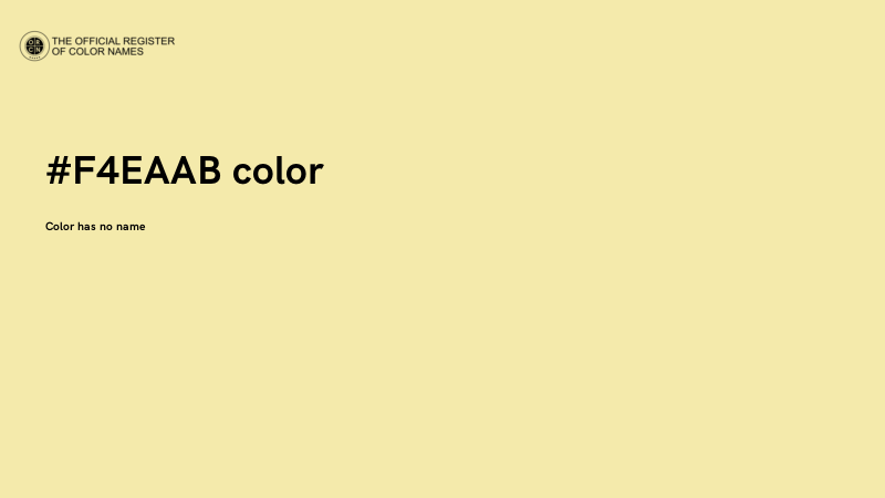 #F4EAAB color image