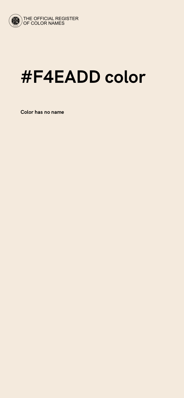 #F4EADD color image