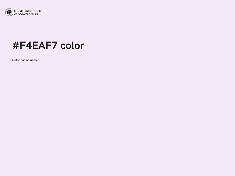 #F4EAF7 color image