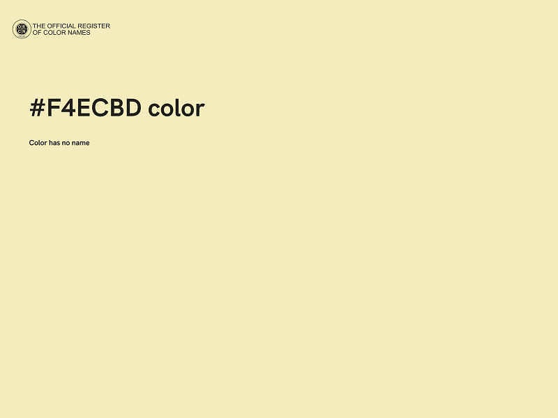 #F4ECBD color image