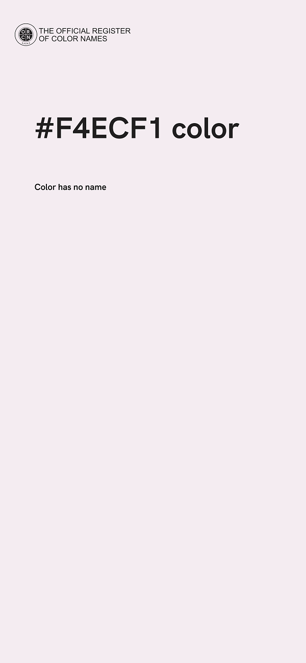 #F4ECF1 color image