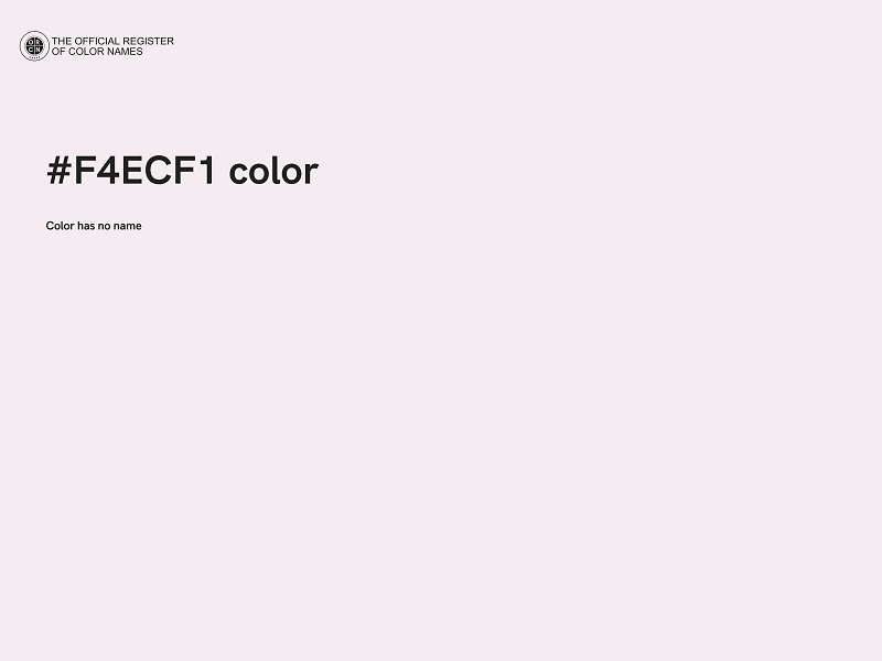 #F4ECF1 color image