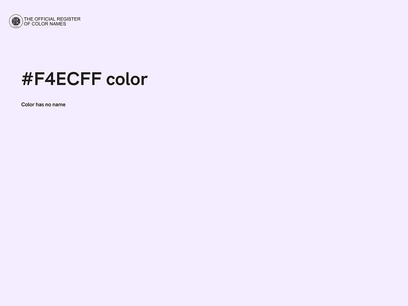 #F4ECFF color image