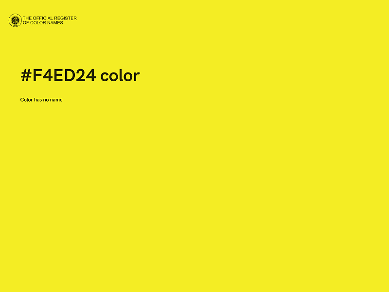 #F4ED24 color image
