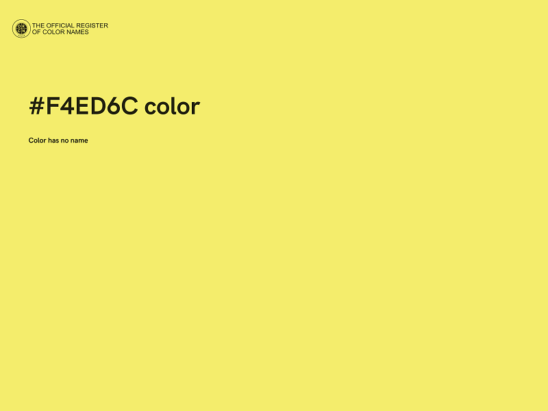 #F4ED6C color image