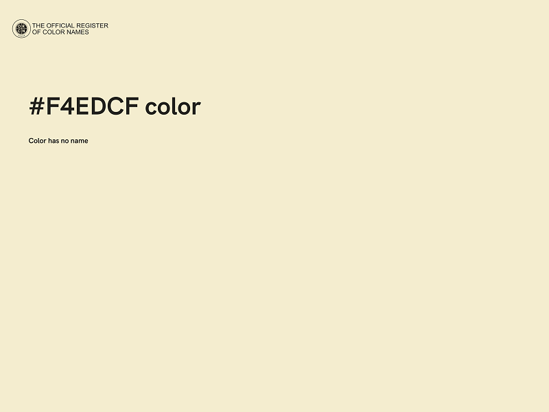 #F4EDCF color image