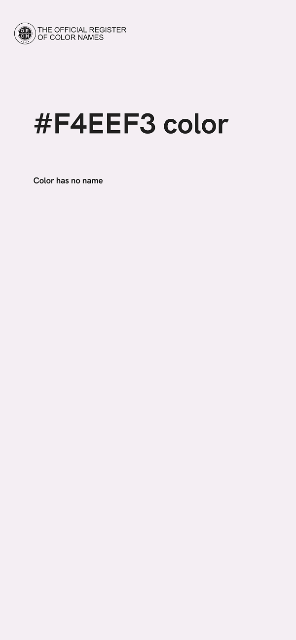 #F4EEF3 color image