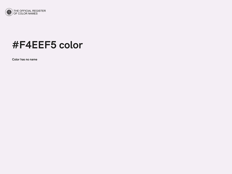 #F4EEF5 color image