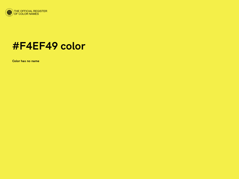 #F4EF49 color image